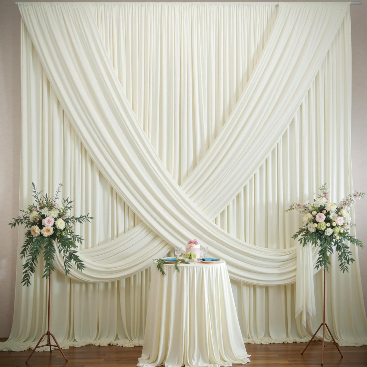 Wrinkle Free Backdrop Curtain  - Office Tech Background ulasan dan harga