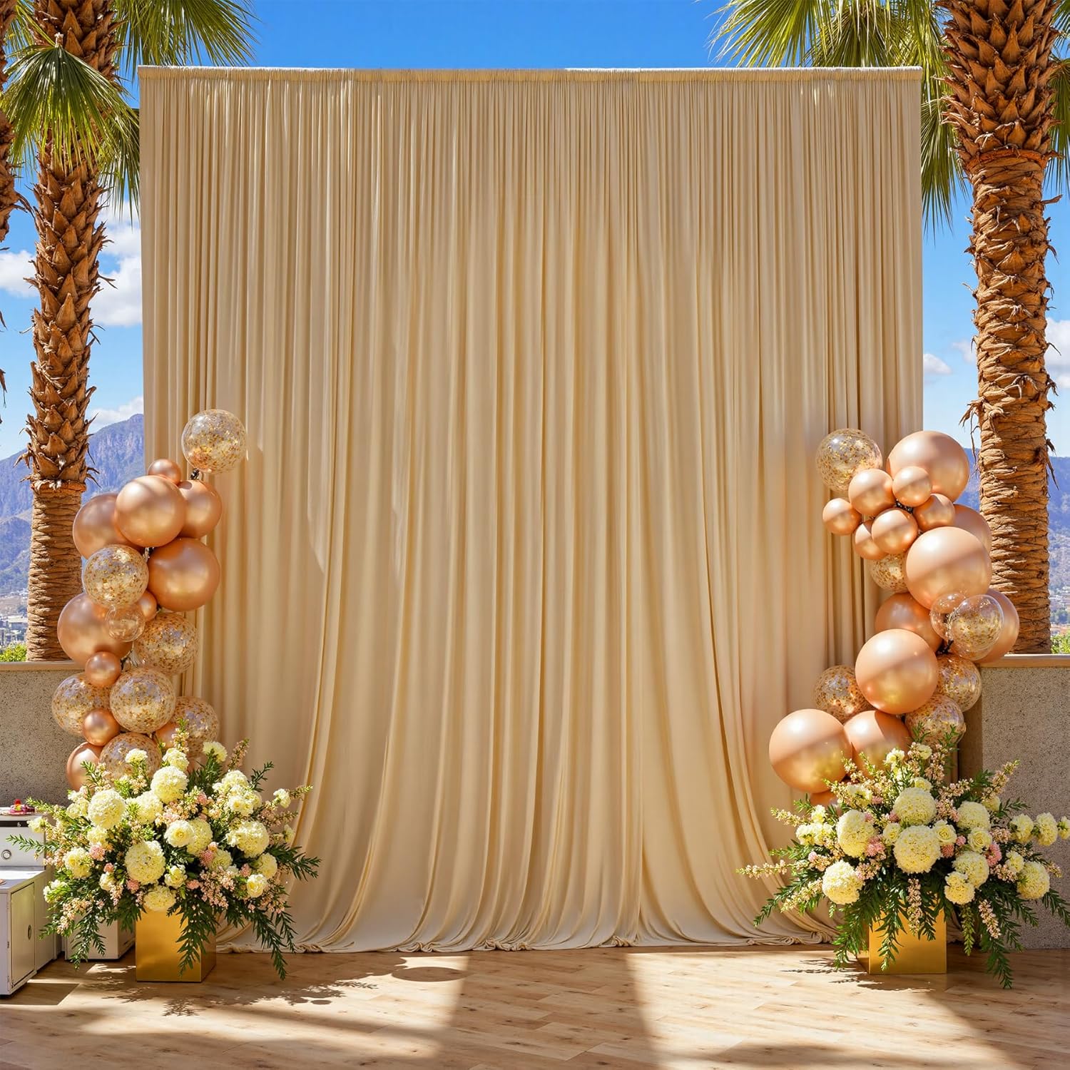 Wrinkle Free Backdrop Curtain  - Office Tech Background ulasan dan harga