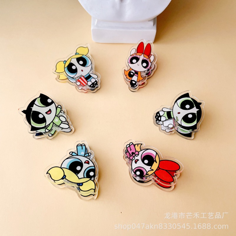 6PCS Kawaii The Powerpuffs Gir - Office Tech Accessories ulasan dan harga