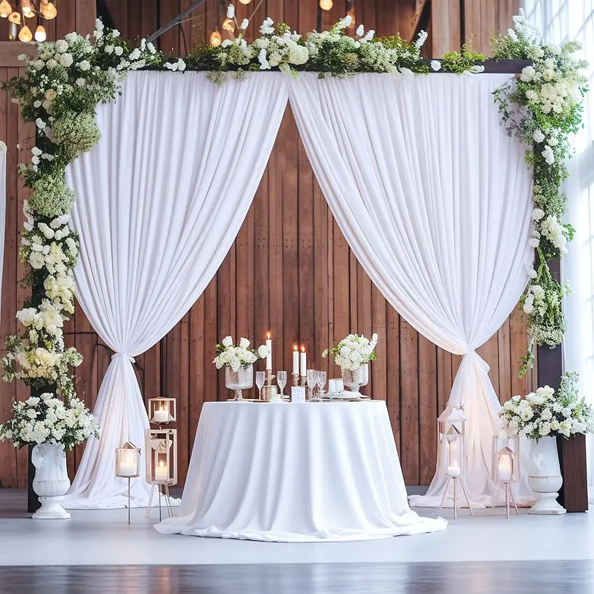 5x8/10ft Wrinkle Free White Ba - Office Tech Background ulasan dan harga