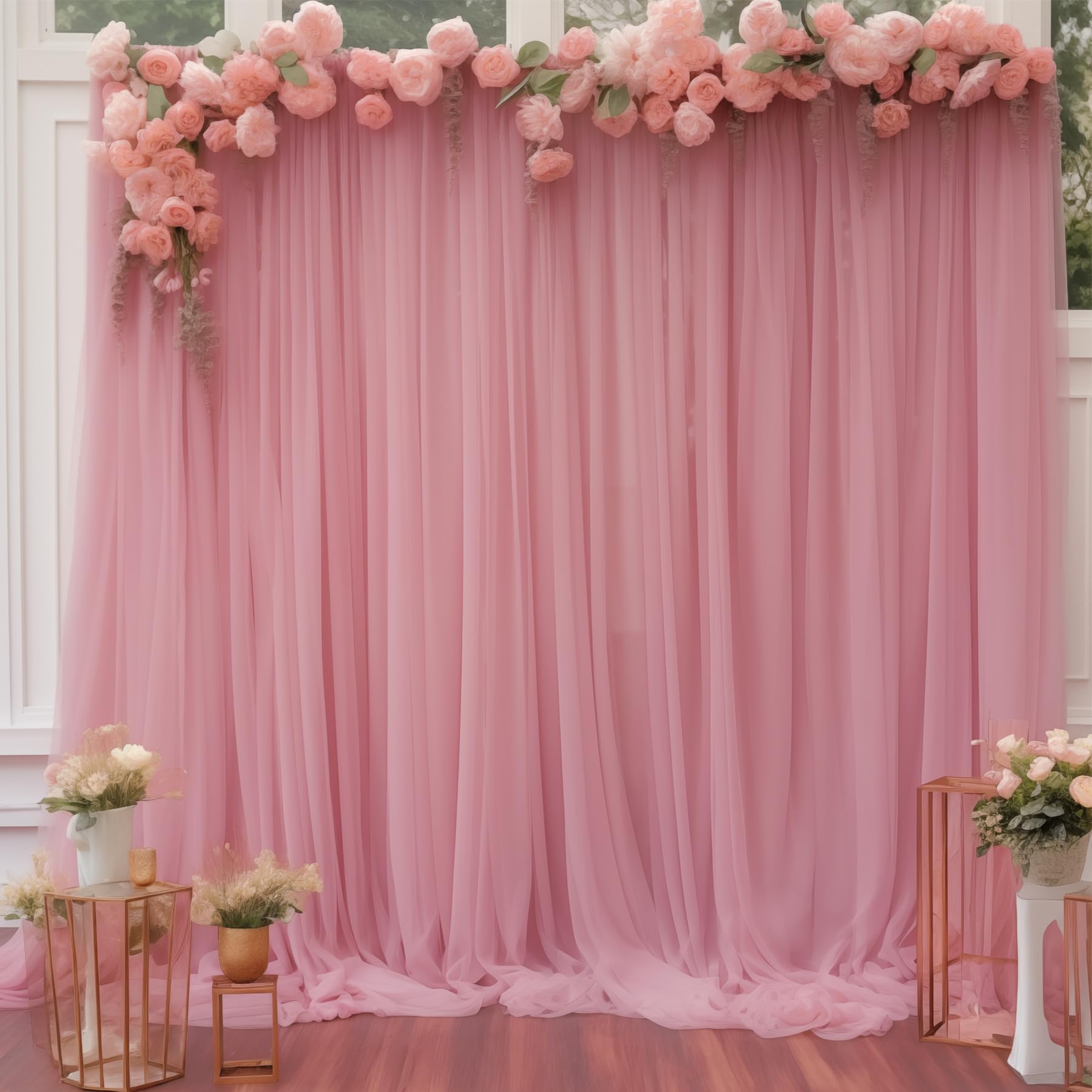 5FT×10FT Chiffon Backdrop Curt - Office Tech Background ulasan dan harga