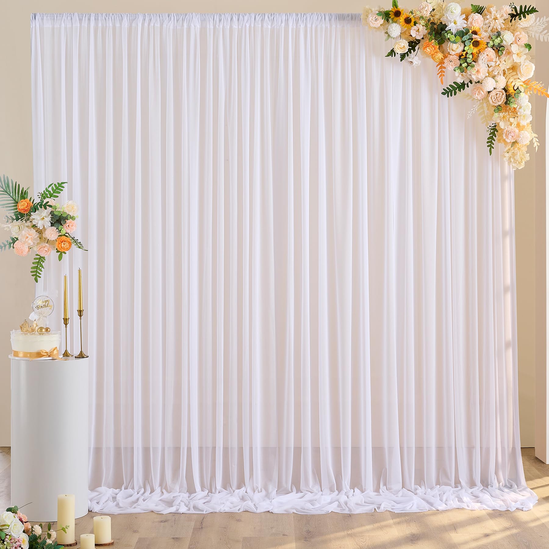 5FT×10FT Chiffon Backdrop Curt - Office Tech Background ulasan dan harga