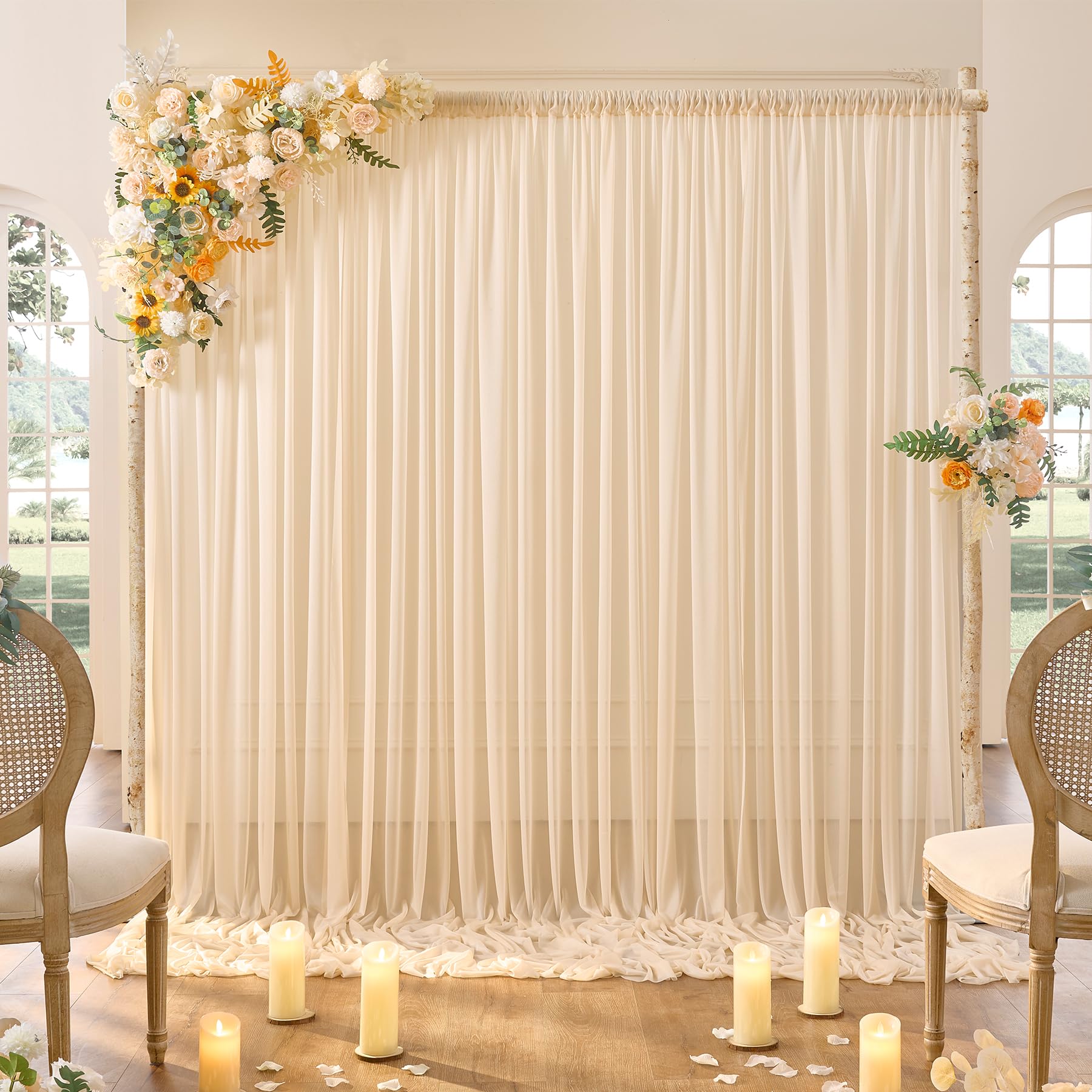 5FT×10FT Chiffon Backdrop Curt - Office Tech Background ulasan dan harga