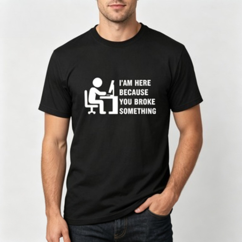 Soft Cotton Men T-shirt Tech S - Tech Office Worker ulasan dan harga