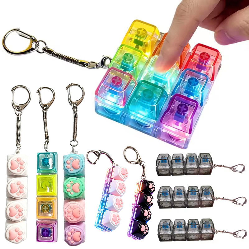 New hot LED Keyboard Keychain  - Office Tech Accessories ulasan dan harga