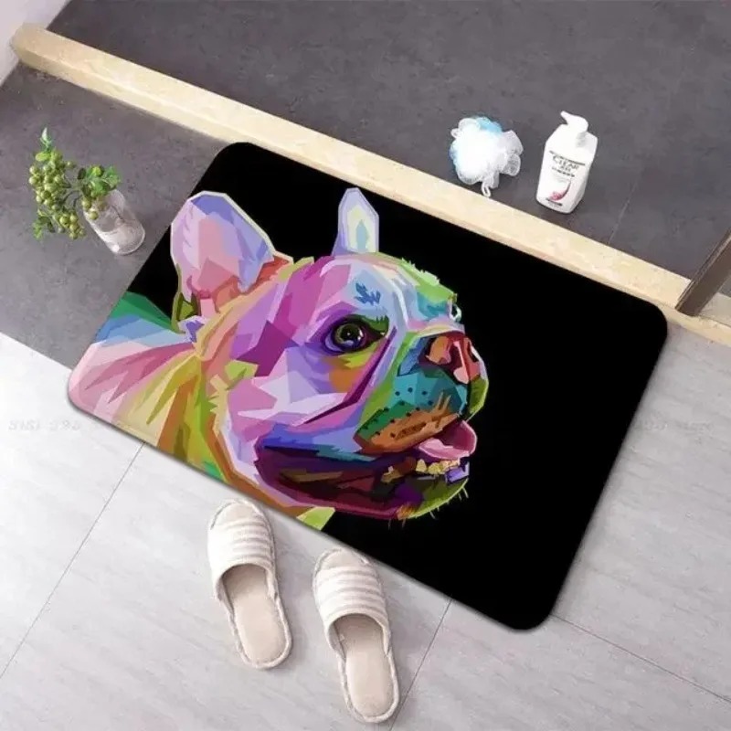 Abstract Topo Doormat Neon Blu - Office Tech Background ulasan dan harga