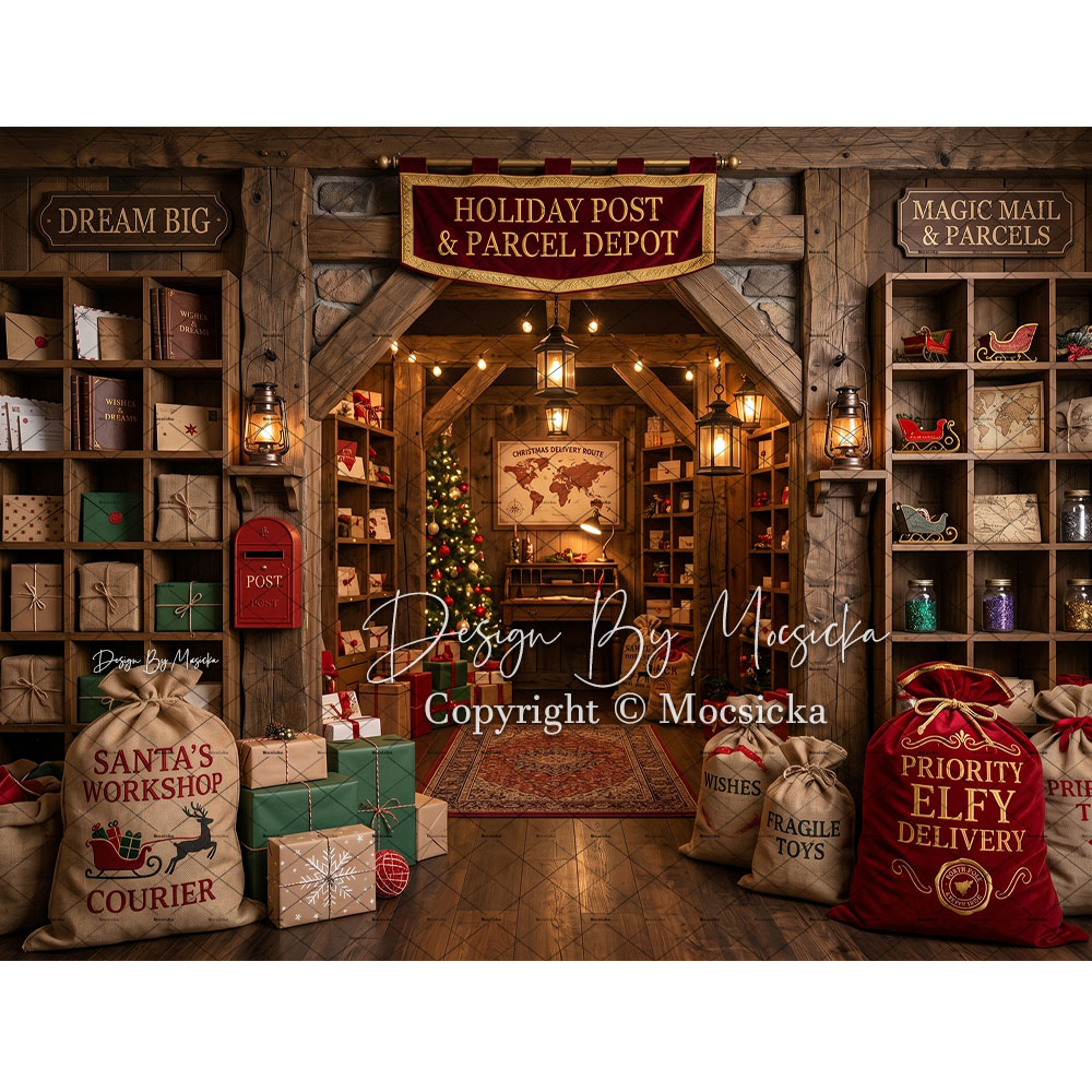 Mocsicka Christmas Post Office - Office Tech Background ulasan dan harga