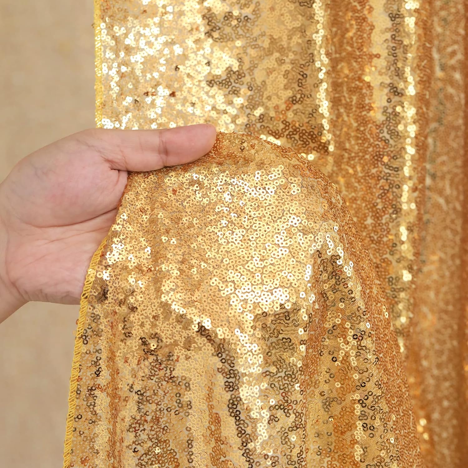 2 Panels Sequin Backdrop Curta - Office Tech Background ulasan dan harga
