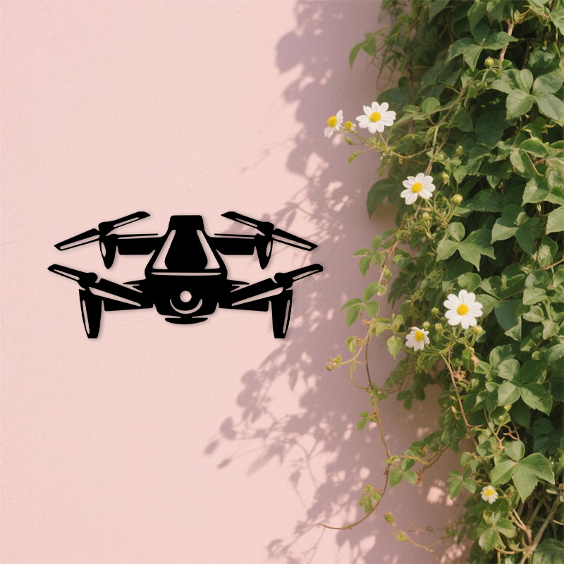 2D Flat Drone Silhouette Metal - Office Tech Gifts For Men ulasan dan harga