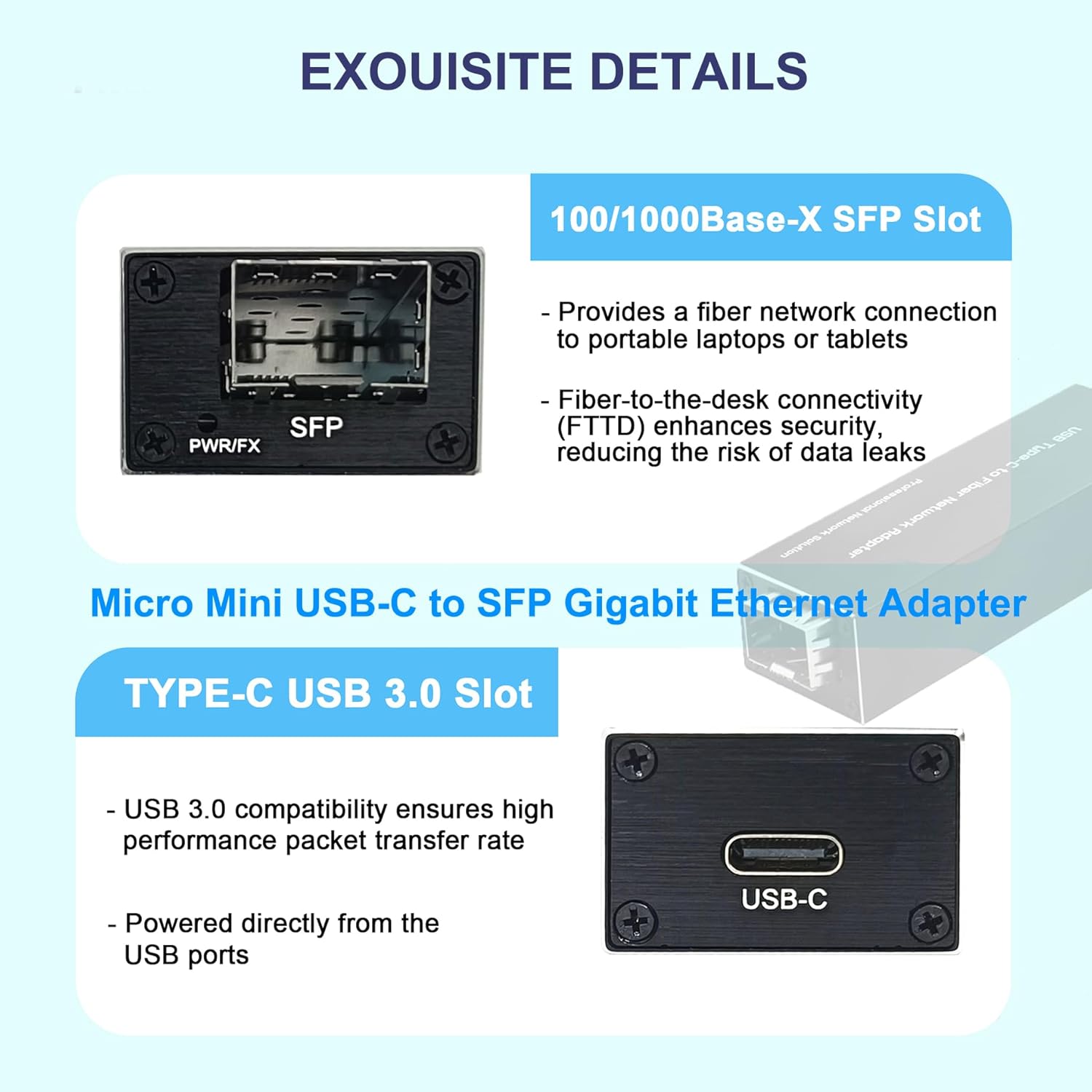 USB 3.0 to SFP Gigabit Etherne - Gigabit Network Card ulasan dan harga