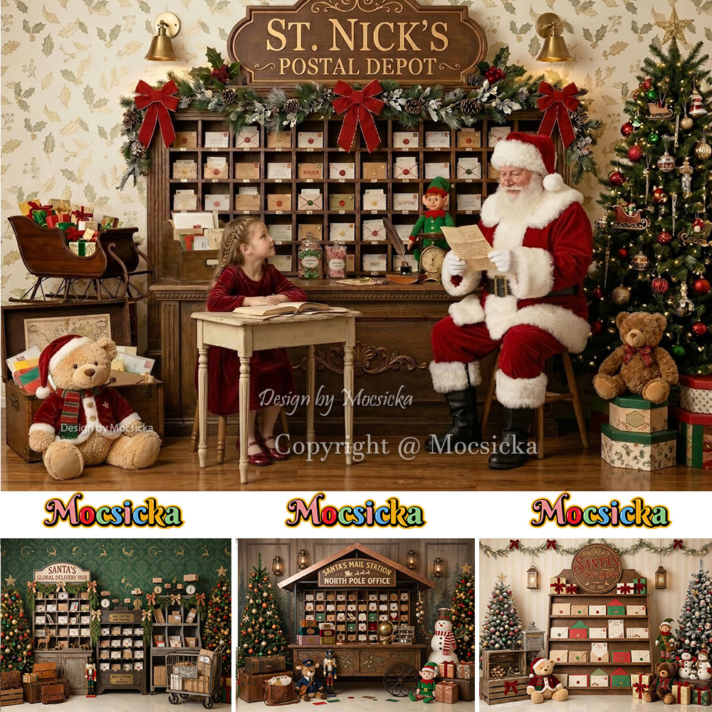 Mocsicka Christmas North Pole  - Office Tech Background ulasan dan harga