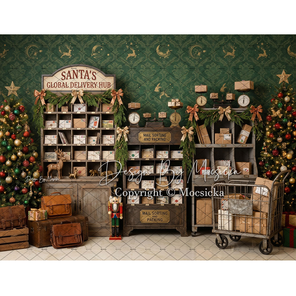 Mocsicka Christmas North Pole  - Office Tech Background ulasan dan harga