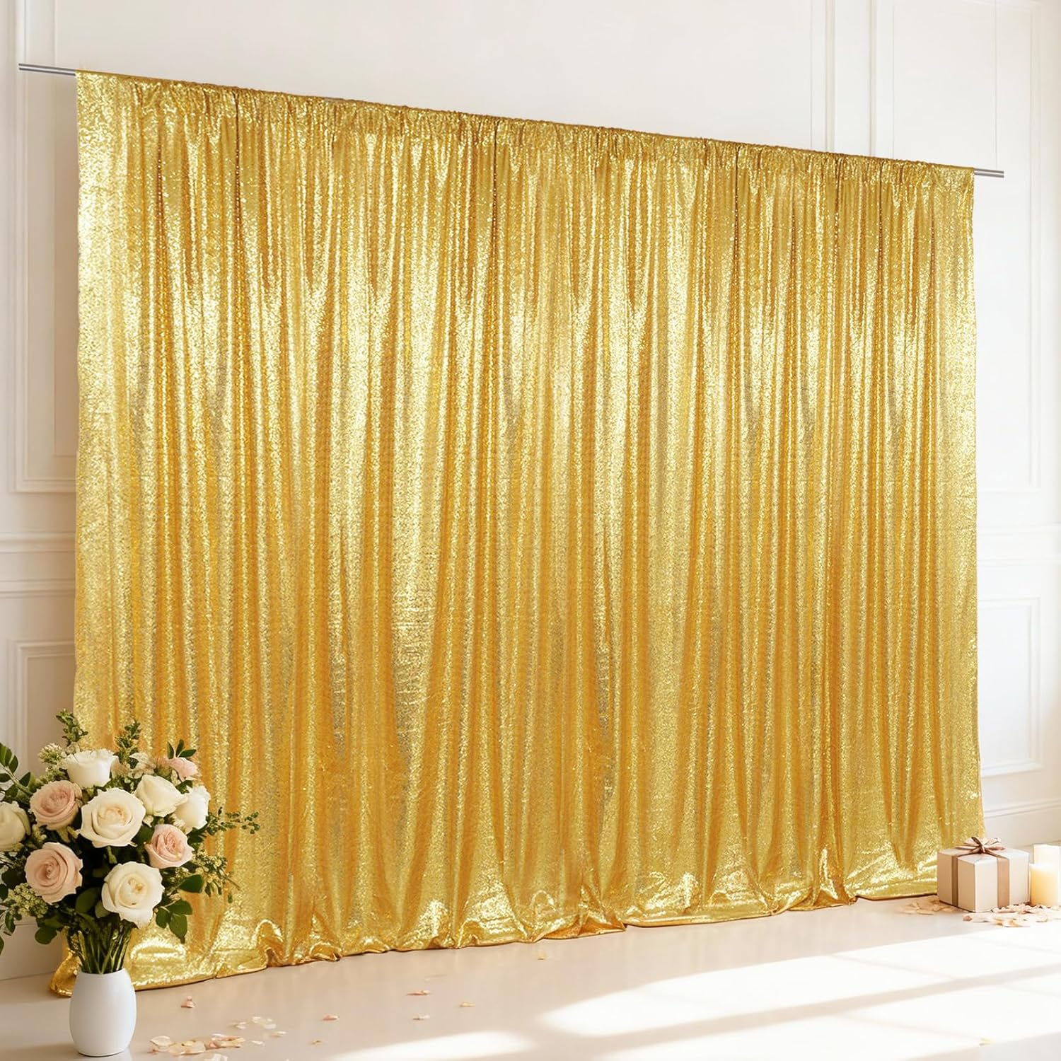 Sequin Backdrop Curtain 1 Pane - Office Tech Background ulasan dan harga