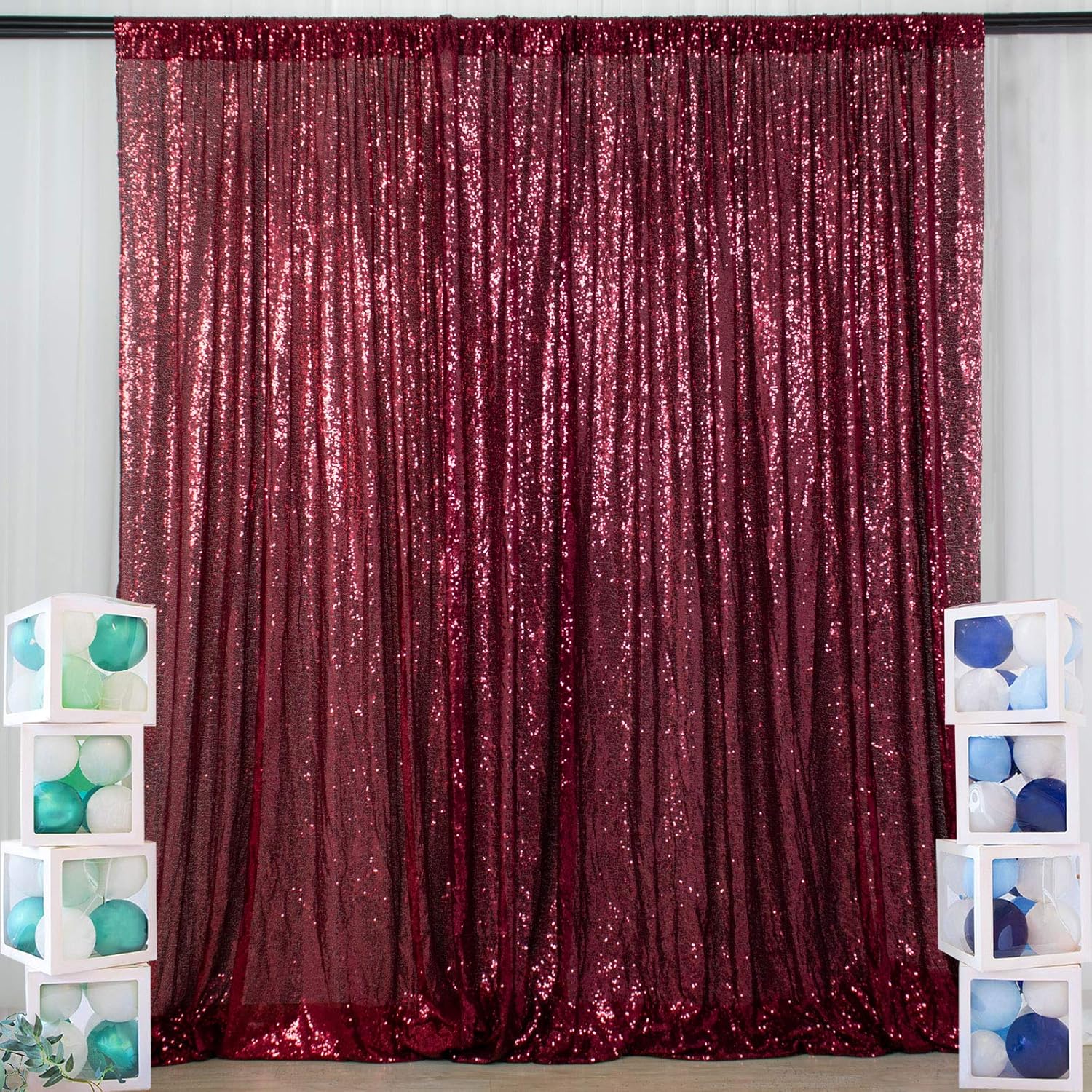 Sequin Backdrop Curtain 1 Pane - Office Tech Background ulasan dan harga