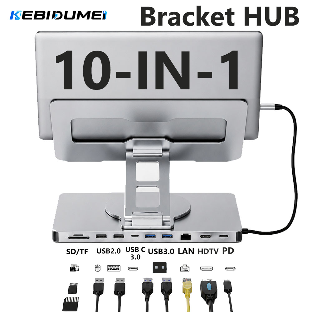 KEBIDUMEI 10 in 1 Laptop Brack - Gigabit Network Card ulasan dan harga