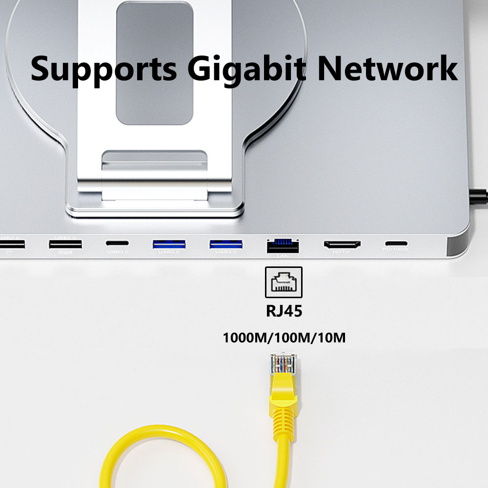 KEBIDUMEI 10 in 1 Laptop Brack - Gigabit Network Card ulasan dan harga